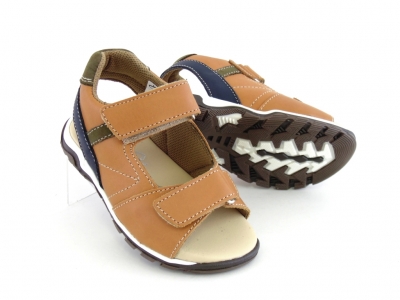 Sandale copii Lui.Gi, cod 3S216, seria BERRY, maro deschis, piele naturala