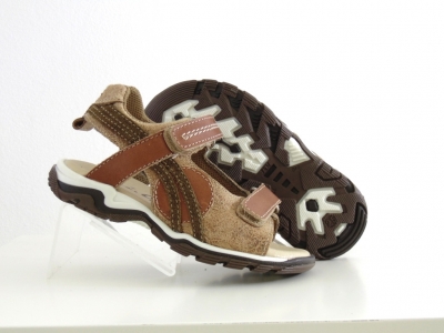 Sandale copii Lui.Gi, cod 3S221, seria CERCHI, bej, piele naturala