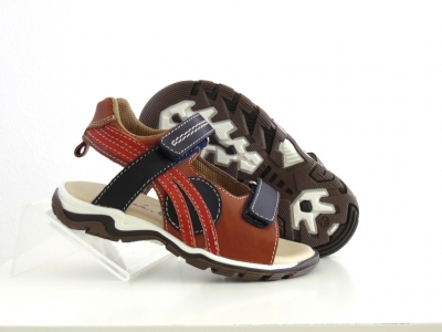 Sandale copii Lui.Gi, cod 3S222, seria CERCHI, maro, piele naturala