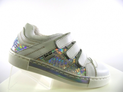 Pantofi sport copii fete Lui.Gi, cod 6A84, seria KIDDY GIRL, alb, piele naturala