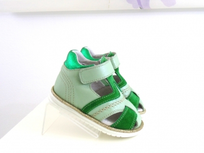 Sandale copii fete Lui.Gi, cod 6S126, seria SIMBA, verde lime, piele naturala