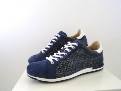 Pantofi sport barbati Lui.Gi, cod 1A563, seria ARIA, bleumarin, piele naturala