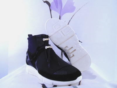 Pantofi sport unisex Lui.Gi, cod 7A8, seria RUNNER, negru, piele naturala