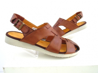 Sandale barbati Lui.Gi, cod 1S79, seria NEW SOFT, maro, piele naturala