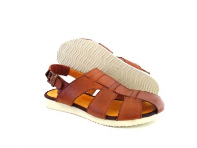 Sandale barbati Lui.Gi, cod 1S79, seria NEW SOFT, maro, piele naturala