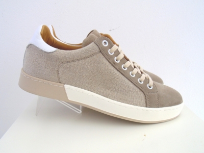 Pantofi sport barbati Lui.Gi, cod 1A615, seria AERO NEW, bej, piele naturala