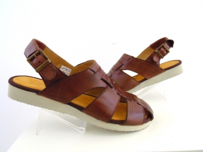 Sandale barbati Lui.Gi, cod 1S80, seria NEW SOFT, maro inchis, piele naturala