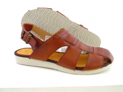 Sandale barbati Lui.Gi, cod 1S81, seria NEW SOFT, maro, piele naturala