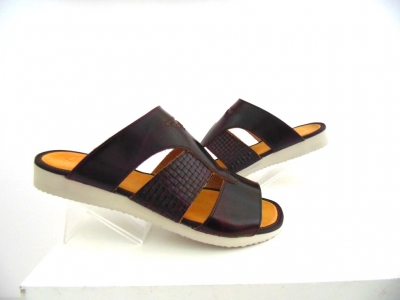 Sandale barbati Lui.Gi, cod 1S87, seria NEW SOFT 1, maro inchis, piele naturala