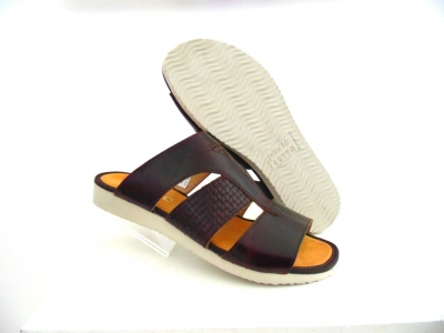 Sandale barbati Lui.Gi, cod 1S87, seria NEW SOFT 1, maro inchis, piele naturala