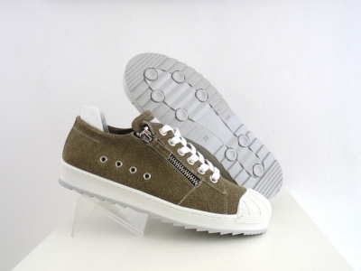 Pantofi sport copii Lui.Gi, cod 3A514, seria ZIPPY, khaki, piele naturala