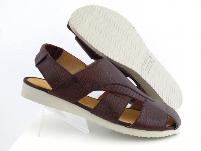 Sandale barbati Lui.Gi, cod 1S91, seria NEW SOFT 1, maro, piele naturala