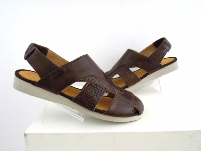 Sandale barbati Lui.Gi, cod 1S92, seria NEW SOFT 1, maro, piele naturala