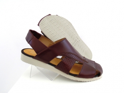 Sandale barbati Lui.Gi, cod 1S94, seria NEW SOFT 1, bordo, piele naturala
