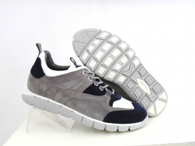 Pantofi sport copii Lui.Gi, cod 3A522, seria BOOM, gri, piele naturala