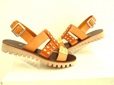 Sandale femei Lui.Gi, cod 2S657, seria IRENE, maro deschis, piele naturala